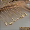 Pendant Necklaces Women Fashion Zircon Rhinestone Diamonds Necklace Statement Charm Jewelry Valentines Day Gift For Girlfriend Drop Dhk9D