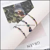 Braccialetti con ciondoli Trasmettono amore 3 pezzi / lotto Bracciale per donna Perle di riso in pietra naturale di cristallo intrecciate con gioielli a forma di cuore Regali Drop Otzpx