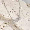 Pendant Necklaces Fashion Simple Letter Necklaces Set LOVE Necklace Inlaid Zircon Sterling Silver S925 Valentine's Day Jewelry Gift G230202