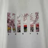 Camisetas masculinas 2022 Novo damasco branco preto kith t camisetas Tóquio Edição limitada Blossoms de cerejeira impressão kith tee primavera verão top g230202