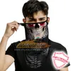 MZZ140 3D Skull Ghost Balaclava Motorcycle Face Mask Cover Neck Gaiter Tube Scarf Moto Motorbike Bandana Head Guard Headband Men