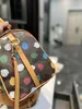 L Omuz Çantası Speedys 25 Çanta Seyahat Çantası 23SS X Yayoi Kusama Çok Renkli Nokta Crossbody Çanta Tahıl Gerçek Deri Mektup Ayarlanabilir Askı Tote Kadın M46433 M40390