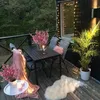 装飾的な花の結婚式の花束人工PUジプソフィラパープルホワイトピンクのピンクブルーフェイクフラワーテーブルの飾り