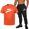 Men's Tracksuits Running Soccer Set Shirt Shorts Basketball Clothing Fitness Sports Breathable Summer Clothes Quick-Dry Gym Jogging Suit Brand LOGO Print