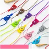 Feest gunst afneembare riemhals gevlochten nylon hang touw voor mobiele telefoon badge camera mp3 usb id kaarten gemengde kleur 928 b3 drop del dh1ge