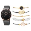 Horloges Heren Horloges Horloge Set Vrouw Polshorloge Dames Armband Casual Cadeau Voor Vriendin Heren Vierkant Roestvrij Staal Mesh BeltWristwat