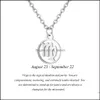 Collane con ciondolo 12 Segno zodiacale Sier Oroscopo Costellazioni Collana in acciaio inossidabile Uomo Donna Gioielli Regalo Drop Delivery Pendenti Otsvg