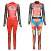 Designer Casual Tracksuits Two Piece Outfits Women Sportwear New Print Slim Long Sleeve Top High midjet Tight Pants Set