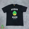 Camisetas masculinas de cabeça verde pato humano feito camisetas de bambu algodão de alta qualidade masculino homem tripulação camiseta g230202