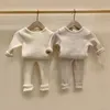 Kledingsets Spring herfst Baby voor 05Y Girl Boy Cleren Warm Sweater Pants Kids Outfits Kinderen Pyjama 230202