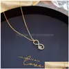 Pendant Necklaces Women Fashion Zircon Rhinestone Diamonds Necklace Statement Charm Jewelry Valentines Day Gift For Girlfriend Drop Dhk9D