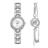 Montres-bracelets Bracelet montres ensemble pour femmes mode géométrique Bracelet Quartz horloge dames montre-bracelet