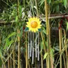 Figurine decorative Bella finestra di girasole schierandosi con catene per la decorazione domestica Wind Chime Ornament