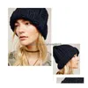 Beanie/Skull Caps Autumn Winter Europe Womens Knitted Hat Beanie Cap Lady Warm Knit Hats Drop Delivery Fashion Accessories Scarves Gl Dh8Nc