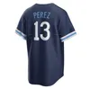 Custom 7 Bobby Witt Jr. 2023 Men Baseball Jersey 16 Bo Jackson 5 George Brett 13 Salvador Perez 51 Brady Singer 2 Michael A. Taylor 17 Hunter Dozier Zack Greinke Pratto