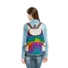 School Bags Students For Women High Capacity Girls Black Backpack Bright Colors Leopard Graphic Backpacks Dog Printed