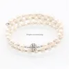 Perlé Amour Souhait Perle Wrap Bracelet D'eau Douce Ctured Teint Couleur Bracelet Réglable Perles Bijoux Pour Femmes Drop Delivery Bracelets Dhsj8