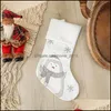 Décorations de Noël Fournitures de décoration Big Chaussettes Christmastree Pendentif Cadeau pour enfants Sac de bonbons Scène Habiller Drop Livraison Accueil Dhgvj