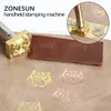 ZONESUN 60W Electric Soldering Iron for Leather Handheld Hot Stamping Custom Logo Brand Machine Customized Brass Mold in 5x2cm