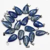 Kolye Kolyeleri Doğal Lapis Lazuli Taş kolye Su damlacıkları şekil moda takıları DIY mücevher aksesuarları toptan satış