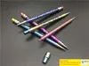 Ny design Titanium DAB -verktyg Domeless Colored Pencil Titanium Nail With Titanium Dabber for Glass Water Pipes DHL