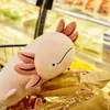플러시 인형 귀여운 도롱뇽 axolochi axolotl 봉제 장난감 소프트 ambystoma mexicanum plush doll 박제 동물 베개 쿠션 소녀 아기 선물 홈 230202