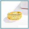 Band Rings Fashion Exquisite Ladies Mens Birthday Party Wedding Gifts Fortune Abacus Gold Open Ring Auspicious Plated Drop Delivery J Dh5Hc