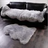 Housses de chaise doux artificiel en peau de mouton tapis couverture chambre tapis laine chaud poilu anti-dérapant tapis coussin siège textil fourrure tapis