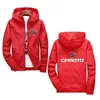 Men's Jackets Cfmoto Print Custom Made Men Hoodie Jacket Cotton Warm Spliced Baseball Uniform Hooded Casual Man Sportswear Wild 230202