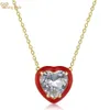 펜던트 목걸이 Wong Rain % 925 Sterling Silver Heart 만들기 여성을위한 Moissanite 보석 파티 펜던트 목걸이 Fine Jewelry Wholesale G230202