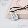 Pendentif Colliers Bijoux De Mode Naturel Abalone Shell Collier Goutte D'eau À La Main Livraison Pendentifs Dhtzr