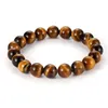 Perlé 6Mm 8Mm 10Mm Marron Oeil De Tigre Pierre Perle Strand Bracelet Femmes Hommes Amant Énergie De Guérison Yoga Bijoux Cadeaux Drop Deliver Dhgarden Dhj9D