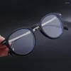 Sonnenbrille 2023 PC Metall Retro Runde Brillen Rahmen Frauen Anti UV Schutz Sonnenbrille Für Männer Trendy Brille Brillen