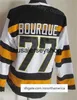 Maillot de Hockey Hommes CCM Rétro 77 Ray Bourque Vintage Classique 8 Cam Neely 75e Anniversaire Tous Cousus Équipe Couleur Noir Blanc Jaune