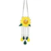 Figurine decorative Bella finestra di girasole schierandosi con catene per la decorazione domestica Wind Chime Ornament