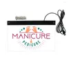Wall Lamps Manicure Pedicure Beauty Studio LED Luminous Display Board Lighting Business Opening Sign Nail Salon Printed Acrylic Light