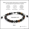 Perlenstränge Mode Naturstein Perlen Armbänder für Frauen Männer Tigerauge Hämatit Achat Energie Chakra Handgefertigte geflochtene elastische Otsev