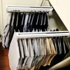 Hangers Extendable Closet Hanger Pull-Out Valet Rod Adjustable Wardrobe Clothing Rail Top Mount Rack Heavy Duty JHS & Racks