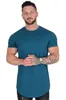 Erkek Tişörtleri Spor Salonu T-Shirt Erkekler Kısa Kollu Pamuk T-Shirt Sıradan Boş Boş Tişört Erkek Fitness Vücut Geliştirme Egzersiz Tee Üstler Yaz Giyim G230202