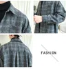 Casual shirts voor heren 2023 Spring geruite shirt losse lange mouwen rapel Koreaanse versie plus size trend camisas para hombre