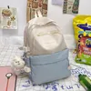 School Bags Middle Schoolbag Female High Capacity Bump Color Backpack INS Summer Primary