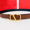 Moda Women Belt Colorful Cowhide Letter V Buckle lisa Men Belts Largura 2,5cm 3,8cm Cintur￣o de designer de luxo