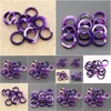 Anelli a fascia 6 mm di larghezza pietra viola striscia agata donne anello di barretta di nozze gioielli consegna goccia Dhgarden Dho5J