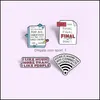 Pins broches letter wifi pin legering cartoon student shirt tas mode eenvoudige sieraden voor dagelijks leven 1 7zb q2 drop levering dhthx