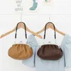 Japanese Trending Handbag Party Tote Quality Purse Bag For Women Pleated Solid Color Women's Trend Evering Clutch 230202