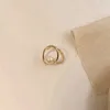 Pierścienie klastrowe puste pierścień perłowe pierścienie geometryczne popularne eleganckie design elegancki imitacja perły dla kobiet biżuteria biżuteria świąteczne prezenty g230202