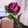 Decorative Flowers 10 Pcs Single Head Velvet Rose Fake Wedding Bridal Bouquet Home Decoration Roses Artificial Garland