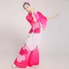 Stage Wear Dance Chinese Folk Costume Clothing National Ancient Fan Traditional Costumes 4592