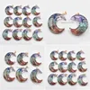 Charms Healing Crescent Moon Seven Chakra Retro Colorf Natural Amethysts Lapis Lazi 7 Colors Stone Pendants Wholesale Drop D Dhgarden Dhad4