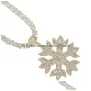 Colares pendentes Moda Rhinestone Snowflake Gita